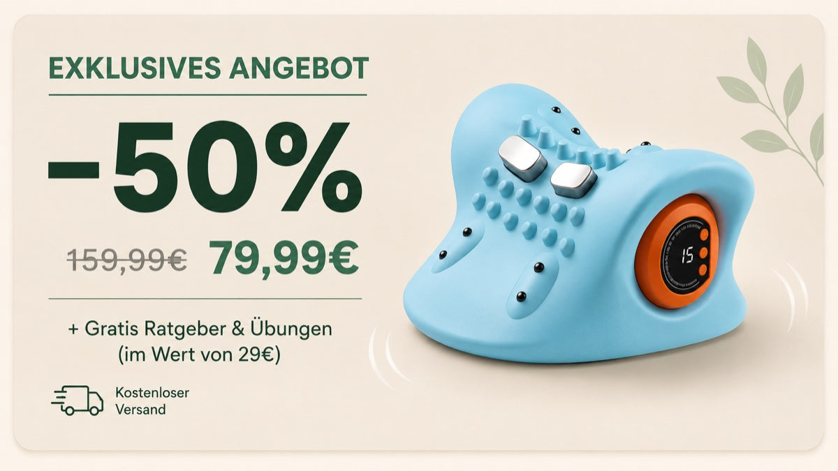 Exklusives Angebot: 50% Rabatt auf das TheraNeck Nackenmassagegerät